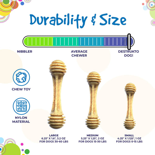 Honey Bone eChew Ultra Durable Nylon Dog Chew Toy