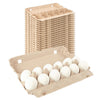 12-Egg Carton (1x12) - Natural Pulp, Flat Blank Top