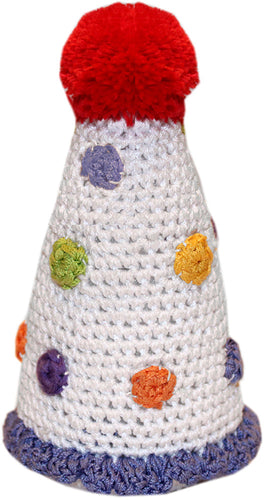 Birthday Hat Crocheted Knit Knack Pet Toy
