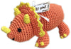 Bop Triceratops Crocheted Knit Knack Pet Toy