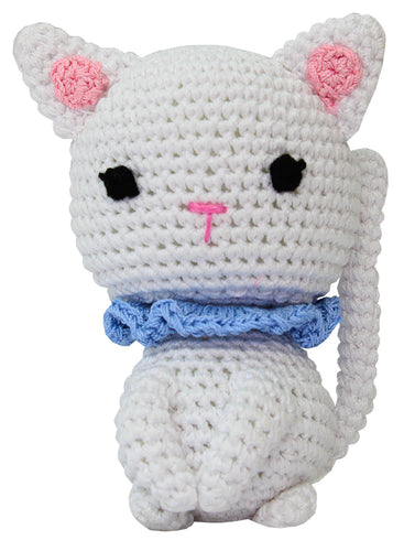 Kitty Purry Cat Crocheted Knit Knack Pet Toy