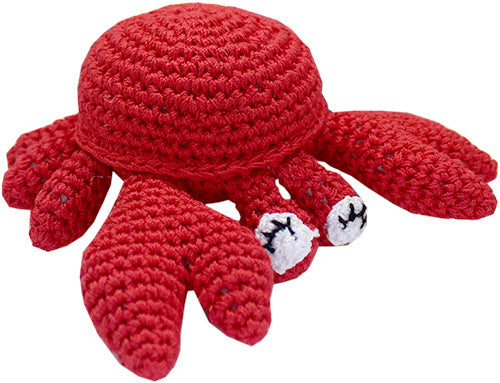 Clawdius The Crab Crocheted Knit Knack Pet Toy