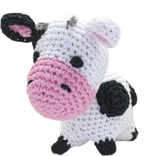 Molly Moo Cow Crocheted Knit Knack Pet Toy
