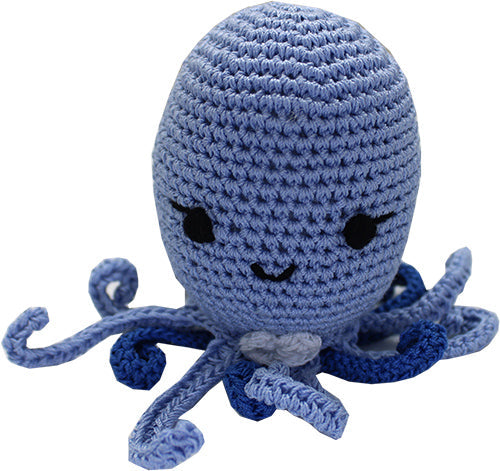 Ollie Octopus Crocheted Knit Knack Pet Toy
