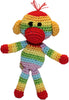 Rizzo the Rainbow Monkey Crocheted Knit Knack Pet Toy