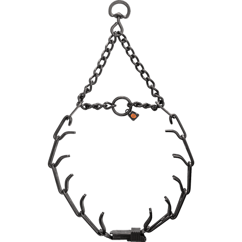 Herm Sprenger - ULTRA-PLUS Training Collar with ClicLock and Assembly Chain - Black Stainless Steel