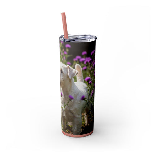 Skinny Tumbler with Straw – 20 oz Stainless Steel Cup