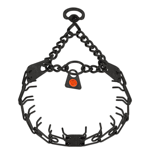 Herm Sprenger - MICRO-PLUS Training Collar with Center-Plate and Assembly Chain – Black Stainless Steel