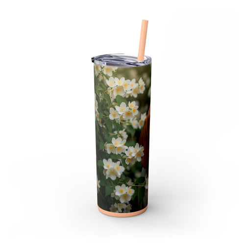 Skinny Tumbler with Straw – 20 oz Stainless Steel Cup