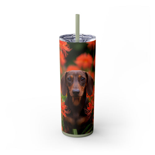 Skinny Tumbler with Straw – 20 oz Stainless Steel Cup