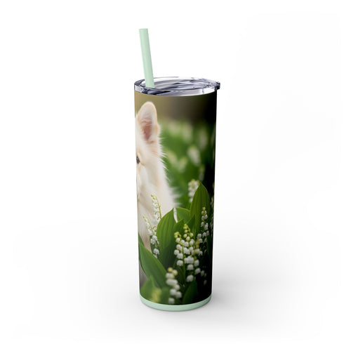 Skinny Tumbler with Straw – 20 oz Stainless Steel Cup