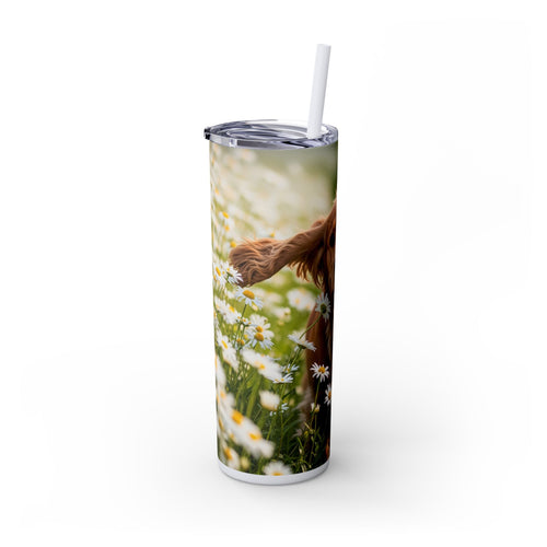 Skinny Tumbler with Straw – 20 oz Stainless Steel Cup