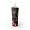 Skinny Tumbler with Straw – 20 oz Stainless Steel Cup