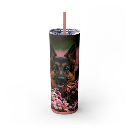 Skinny Tumbler with Straw – 20 oz Stainless Steel Cup