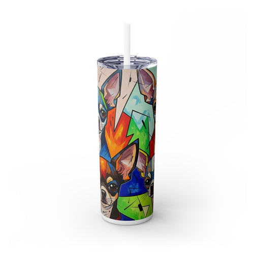 Skinny Tumbler with Straw – 20 oz Stainless Steel Cup