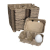 6-Egg Cartons - Natural Pulp, Flat Blank Top