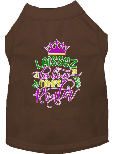 Pet Dog & Cat Shirt Screen Printed, Laissez Les Bons Temps Rouler