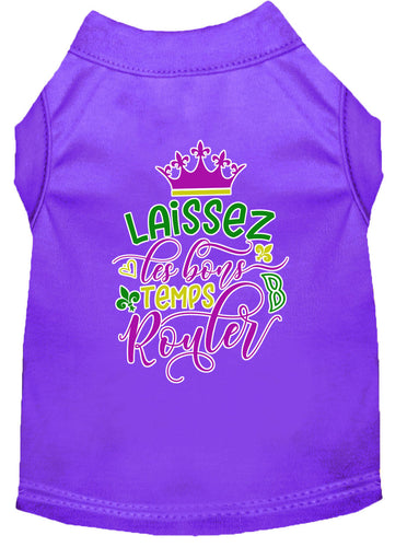 Pet Dog & Cat Shirt Screen Printed, Laissez Les Bons Temps Rouler