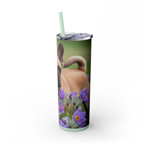 Skinny Tumbler with Straw – 20 oz Stainless Steel Cup