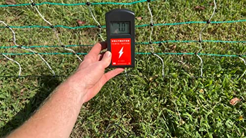 Digital Voltmeter Fence Tester - Suitable for Testing Electric Chicken Fencing, Fence Energizers, and Batteries