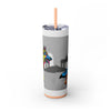 Skinny Tumbler with Straw – 20 oz Stainless Steel Cup