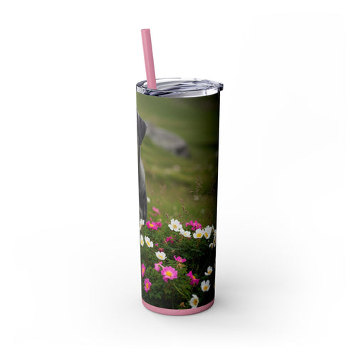 Skinny Tumbler with Straw – 20 oz Stainless Steel Cup