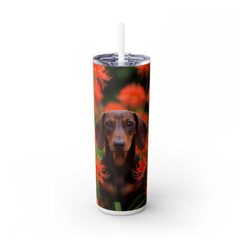 Skinny Tumbler with Straw – 20 oz Stainless Steel Cup