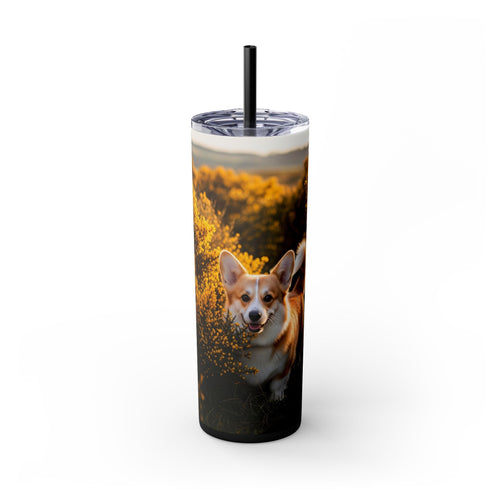 Skinny Tumbler with Straw – 20 oz Stainless Steel Cup