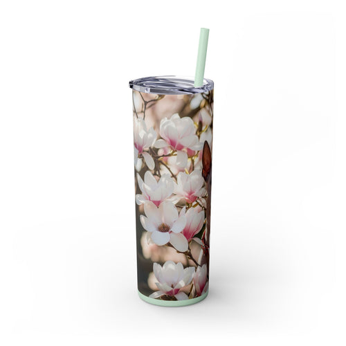 Skinny Tumbler with Straw – 20 oz Stainless Steel Cup