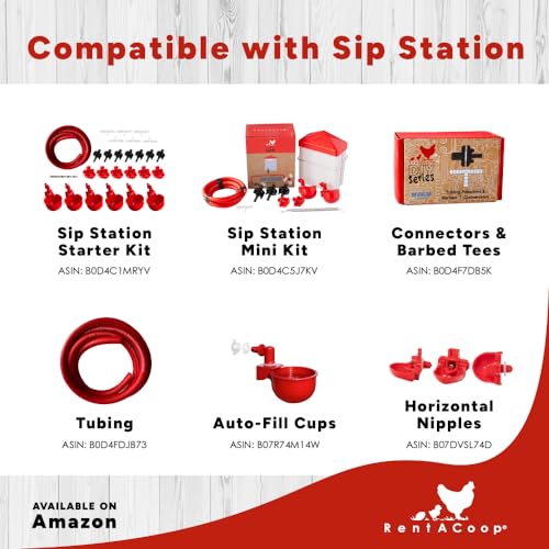 RentACoop DIY Sip Station Watering System Mini Kit for Poultry