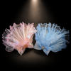 Pink Blue Tulle Flower Pet Veil Hair Clip