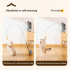 360° Rotating Cat Teaser Toy with Feather & Bell - Stick-On Base