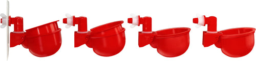 Automatic Chicken Water Cup Waterer Kit for Poultry 4-Pack