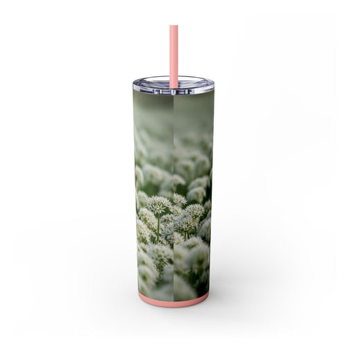 Skinny Tumbler with Straw – 20 oz Stainless Steel Cup