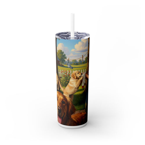 Skinny Tumbler with Straw – 20 oz Stainless Steel Cup