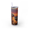 Skinny Tumbler with Straw – 20 oz Stainless Steel Cup