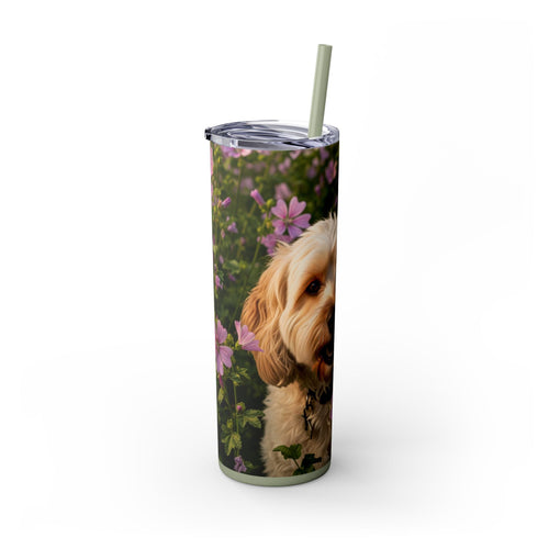 Skinny Tumbler with Straw – 20 oz Stainless Steel Cup