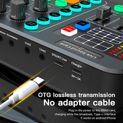 Fashion Minimalist Sound Card Support 48v Microphone