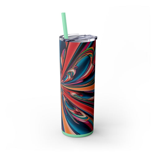 Skinny Tumbler with Straw – 20 oz Stainless Steel Cup