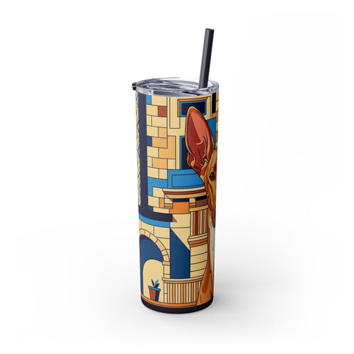 Skinny Tumbler with Straw – 20 oz Stainless Steel Cup