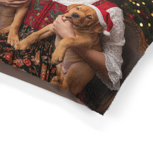 Holiday Fireplace Cozy Pet Bed