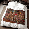 Golden Retrievers Holiday Portrait Blanket