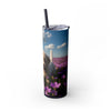 Skinny Tumbler with Straw – 20 oz Stainless Steel Cup