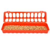 Little Giant 20 Plastic Flip-Top Poultry Ground Feeder, Red Chickens Birds 2-Pack