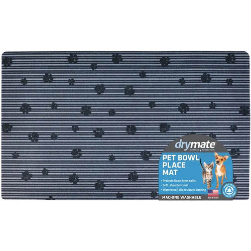 Premium Pet Bowl Placemat - Thin Absorbent Waterproof Feeding Mat for Dogs & Cats | Machine Washable Floor Protection