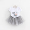 Fashion Girl Cartoon Cute Short Skirt Two-piece Suit