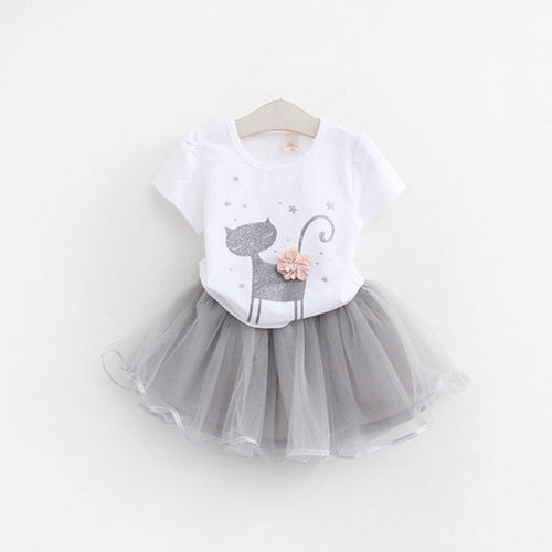 Fashion Girl Cartoon Cute Short Skirt Two-piece Suit