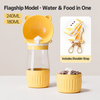 2-in-1 Portable Pet Water Bottle with Food Container