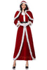 New red and white warm cozy cute long Christmas Robe for women