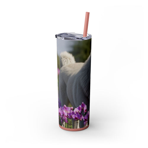 Skinny Tumbler with Straw – 20 oz Stainless Steel Cup